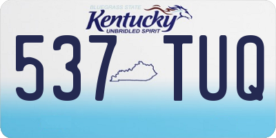 KY license plate 537TUQ