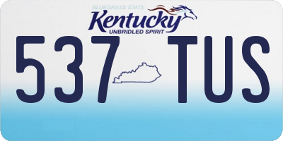KY license plate 537TUS