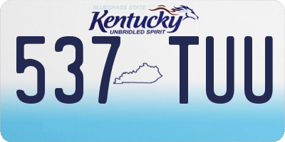 KY license plate 537TUU