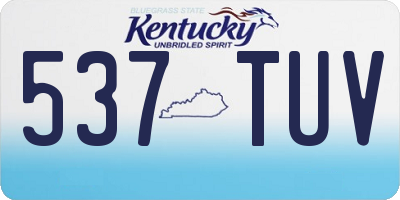 KY license plate 537TUV