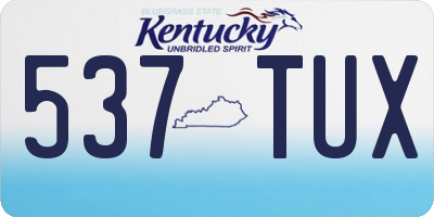 KY license plate 537TUX