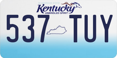 KY license plate 537TUY