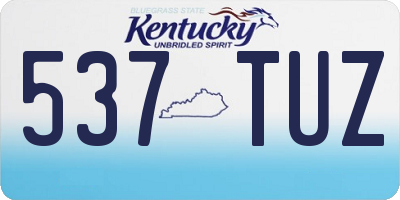 KY license plate 537TUZ