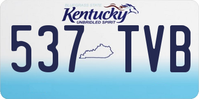 KY license plate 537TVB