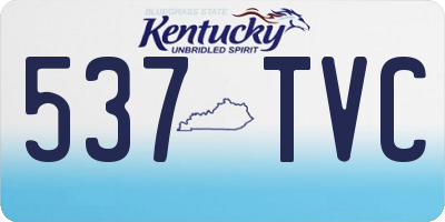 KY license plate 537TVC