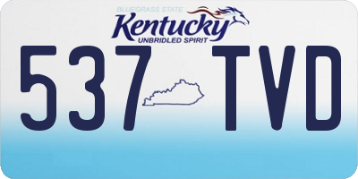 KY license plate 537TVD
