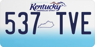 KY license plate 537TVE