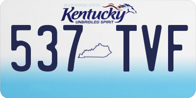 KY license plate 537TVF