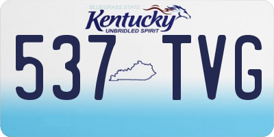 KY license plate 537TVG