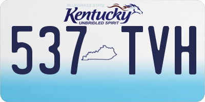KY license plate 537TVH