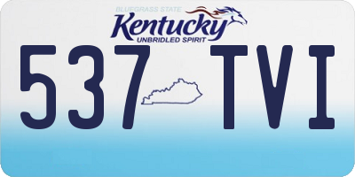 KY license plate 537TVI