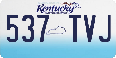 KY license plate 537TVJ