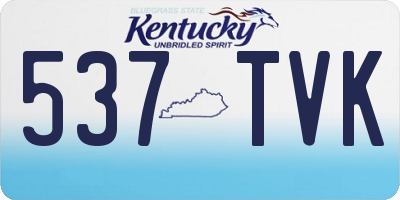 KY license plate 537TVK