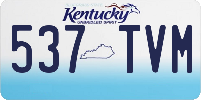 KY license plate 537TVM