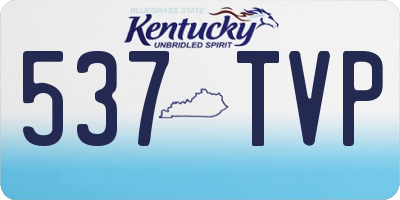 KY license plate 537TVP