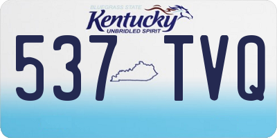 KY license plate 537TVQ