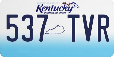 KY license plate 537TVR