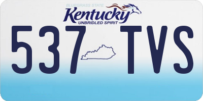 KY license plate 537TVS