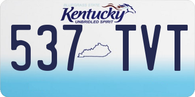 KY license plate 537TVT