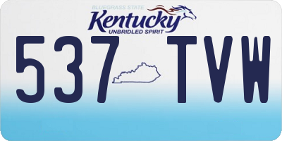 KY license plate 537TVW
