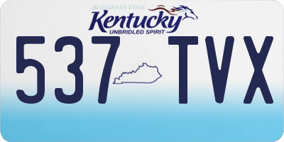 KY license plate 537TVX
