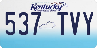 KY license plate 537TVY