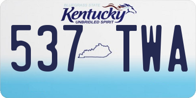KY license plate 537TWA