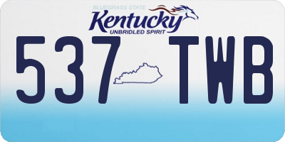 KY license plate 537TWB