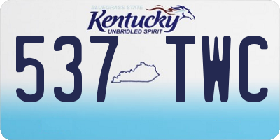 KY license plate 537TWC