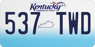 KY license plate 537TWD