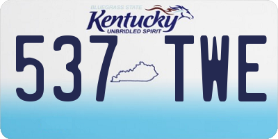 KY license plate 537TWE