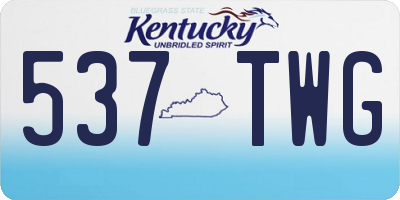 KY license plate 537TWG