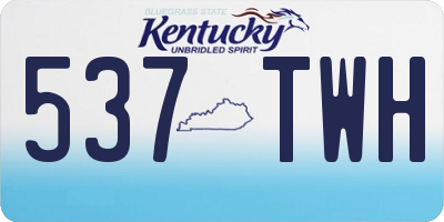 KY license plate 537TWH