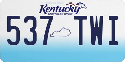KY license plate 537TWI