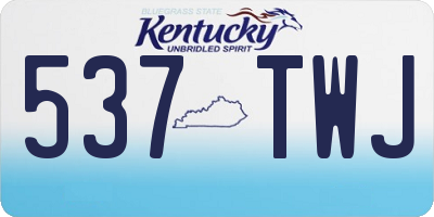 KY license plate 537TWJ