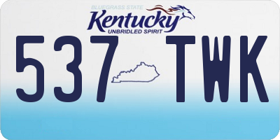 KY license plate 537TWK