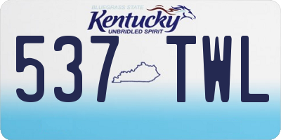KY license plate 537TWL