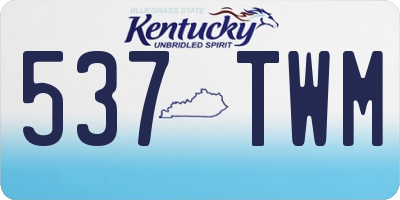 KY license plate 537TWM