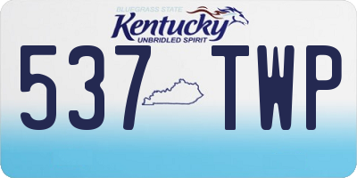 KY license plate 537TWP