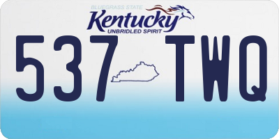 KY license plate 537TWQ