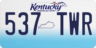 KY license plate 537TWR