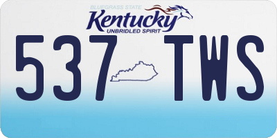 KY license plate 537TWS