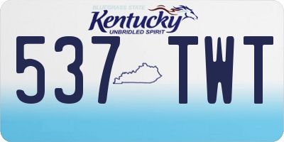 KY license plate 537TWT