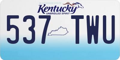 KY license plate 537TWU