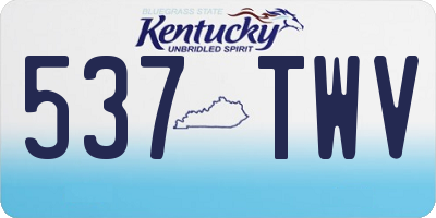 KY license plate 537TWV