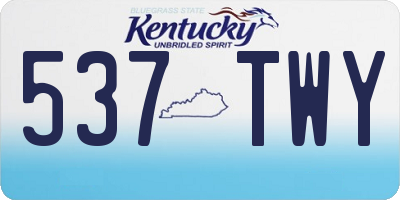 KY license plate 537TWY