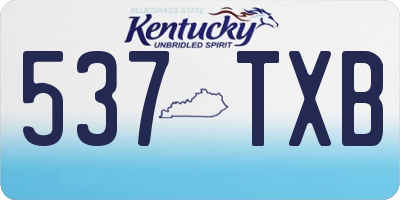 KY license plate 537TXB