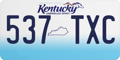 KY license plate 537TXC