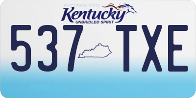 KY license plate 537TXE