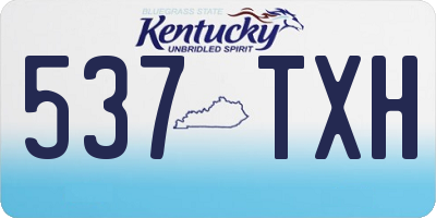KY license plate 537TXH
